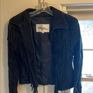 Wilsons Leather Black Fringe Jacket